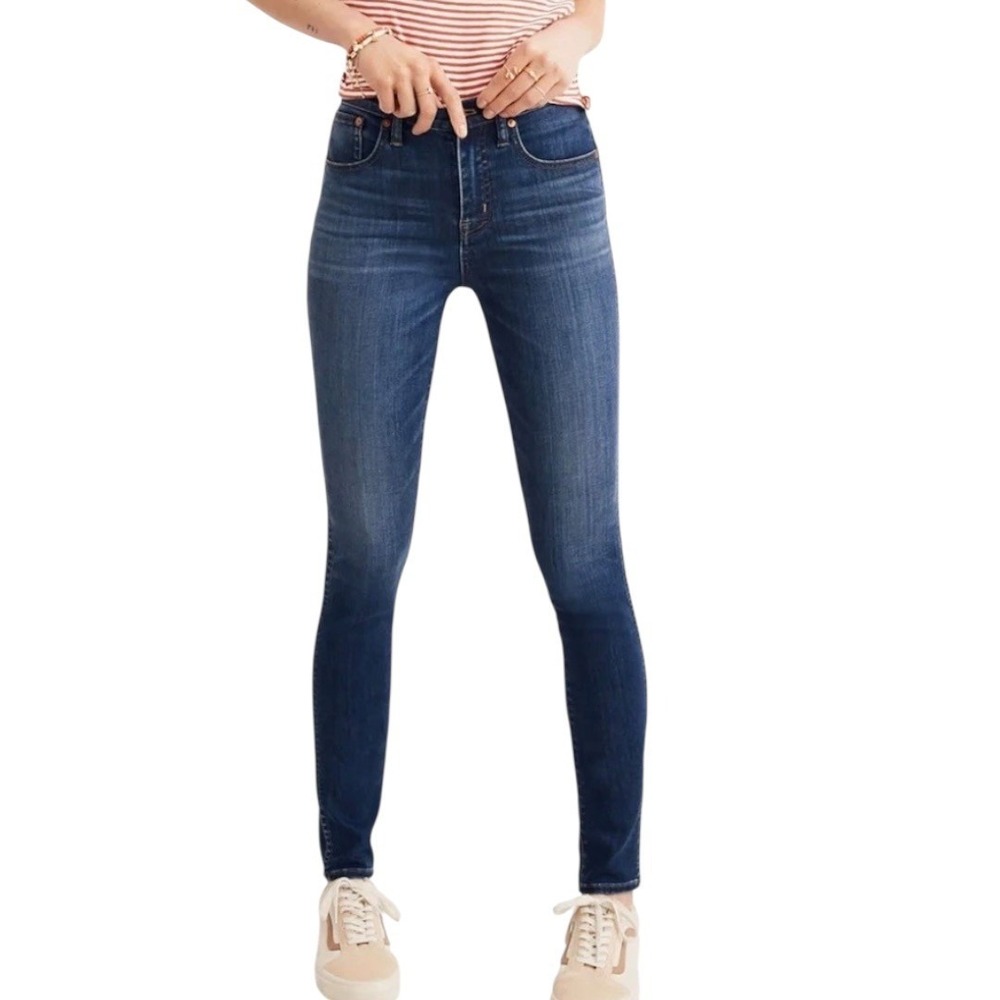 Madewell 10" High-Rise Skinny Jeans Women 28 Dark Blue Excellent‎ Stretch Denim